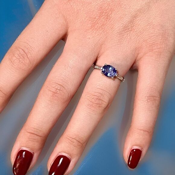 Natural Sapphire Diamond Ring 6.5 14k W Gold 2.36 TCW Certified $3,950 310592 - Picture 16 of 16